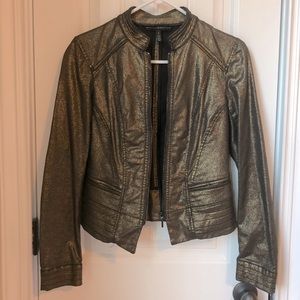 NWOT - Gold WHBM cropped jacket. Size 0